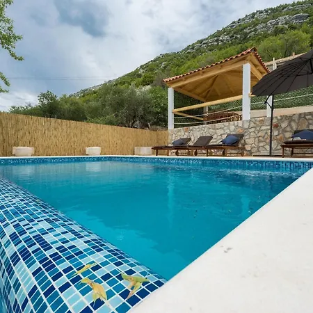 别墅 Dundo Pero - Four Bedroom With Swimming Pool And Sea View Babino Polje