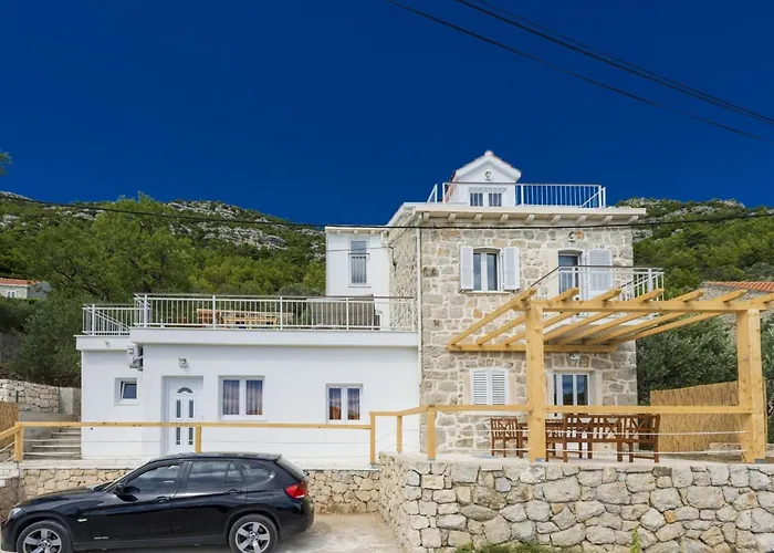 Dundo Pero - Four Bedroom With Swimming Pool And Sea View 别墅 Babino Polje
