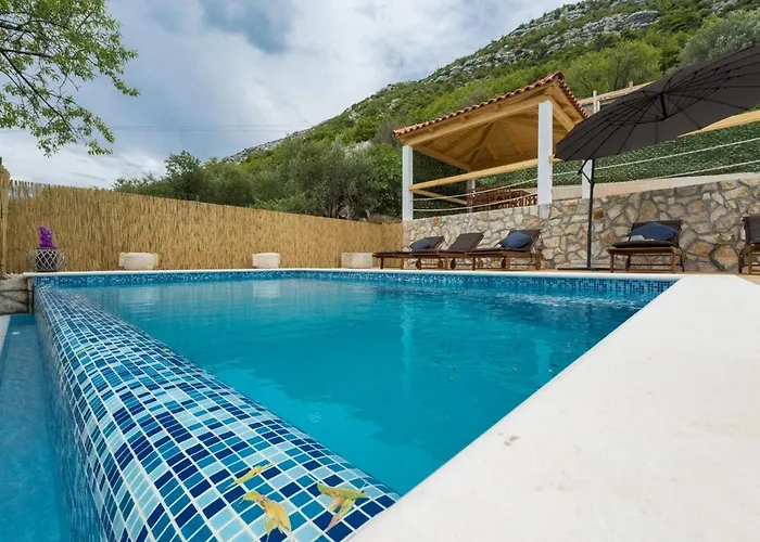 וילה Dundo Pero - Four Bedroom With Swimming Pool And Sea View Babino Polje